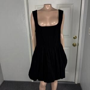 NEW Aureta Anthropologie Women's Linen Dress 14 Corset Bubble X4-5